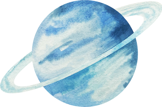 Watercolor Planet Uranus