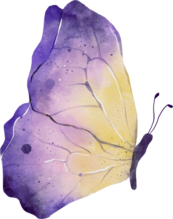 Watercolor Purple Butterfly Illustration