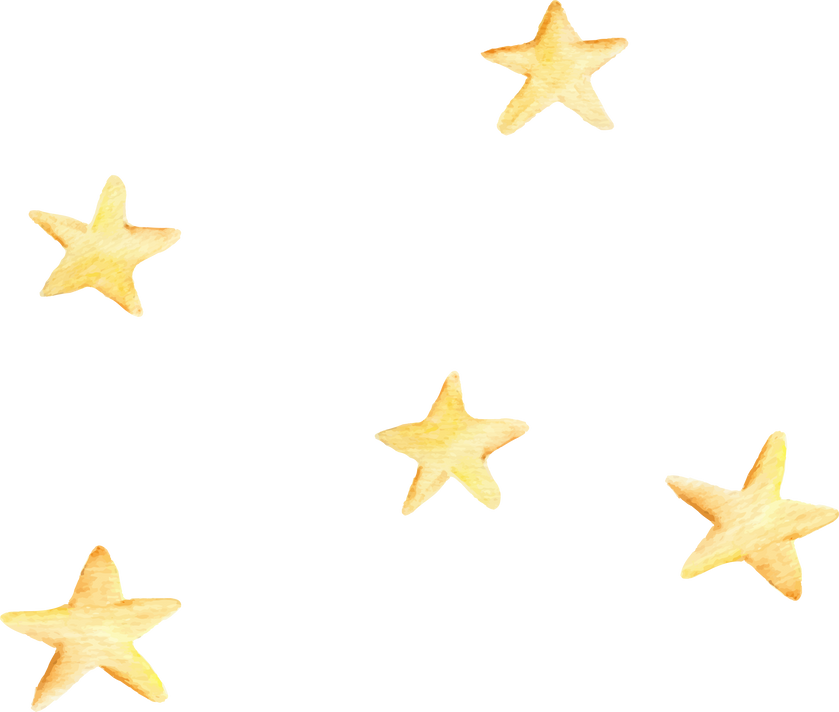 Watercolor yellow star.